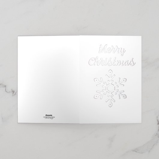 Silver Frohe Weihnachten mit Snowflake (Äußere Ablage)