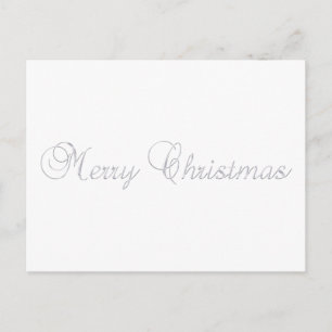 Silver Frohe Weihnachts-Postkarte Feiertagspostkarte