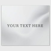 Silver fügen Sie Ihr benutzerdefiniertes Textrahme Geschenkpapier (Flach)
