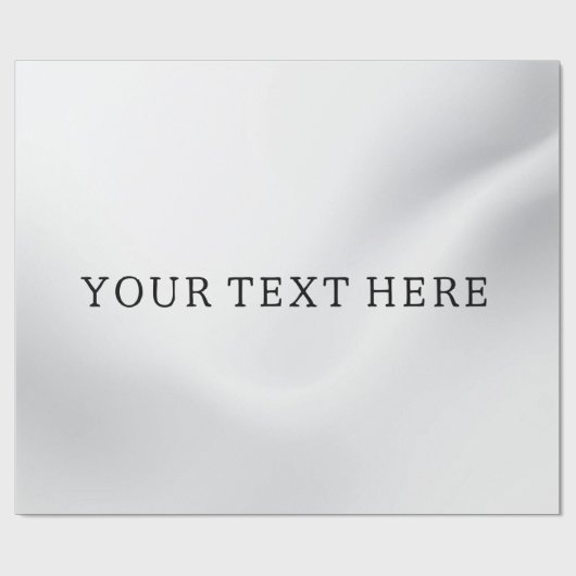 Silver fügen Sie Ihr benutzerdefiniertes Textrahme Geschenkpapier (Flach)