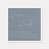Silver Fun Fakten Personalisiert Hochzeiten Napkin Serviette (Vorderseite)