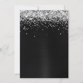 Silver Funkelnd Glitzer Black Ombre Foil Save The Date (Rückseite)