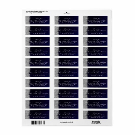 Silver Funkelnd Glitzer Blue Navy Velvet (Vorne)