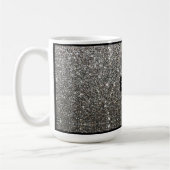 Silver Funkelnd Glitzer mit Personalisiertem Namen Kaffeetasse (Links)