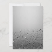 Silver Funkelnd Glitzer Sweet 16 Crown Party Einladung (Rückseite)