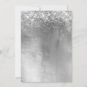 Silver Funkelnd Glitzer und Shiny Ombre Foil Save The Date (Rückseite)