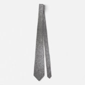 Silver Funkelnd Glitzer Wedding Neck Tie Krawatte (Vorderseite)
