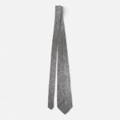 Silver Funkelnd Glitzer Wedding Neck Tie Krawatte (Rückseite)