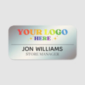 Silver für den Benutzer von benutzerdefinierten Lo Namensschild (Vorderseite)