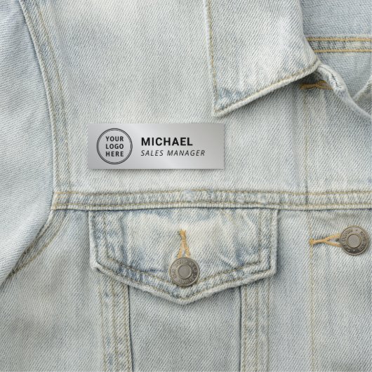 Silver für einfache Logos Namensschild (Beispiel)