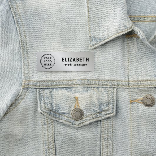 Silver für elegante Business-Logos Namensschild (Beispiel)