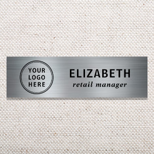 Silver für elegante Business-Logos Namensschild