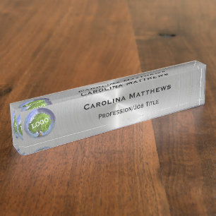Silver für Firmenlogo Namensplakette