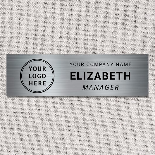 Silver für moderne Firmenlogos Namensschild