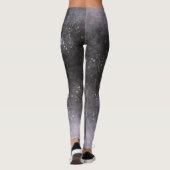 Silver Galaxy Sparkle Abstrakte Leggings (Rückseite)
