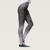 Silver Galaxy Sparkle Abstrakte Leggings (Rechts)