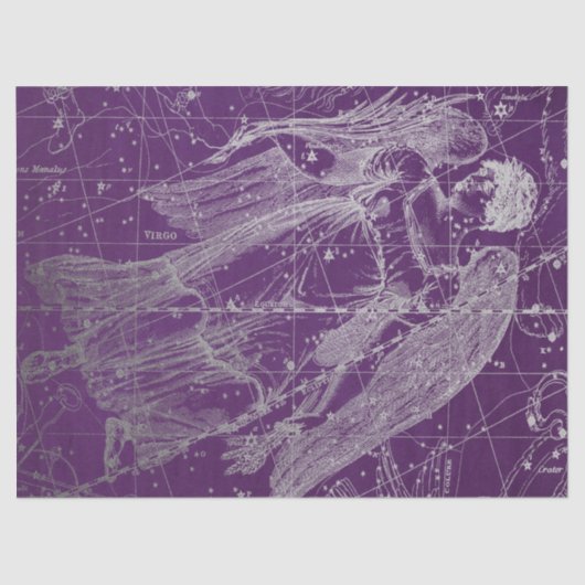 Silver Galaxy Star Map Series Design 11 Seidenpapier (Vorderseite)