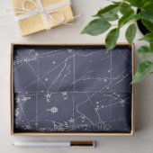 Silver Galaxy Star Map Series Design 8 Seidenpapier (Geschenk)