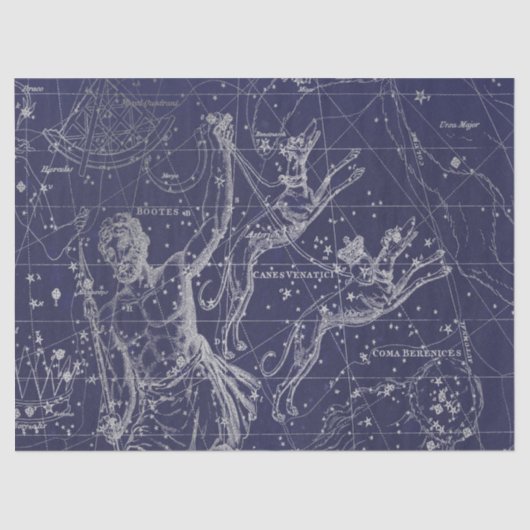 Silver Galaxy Star Map Series Design 8 Seidenpapier (Vorderseite)