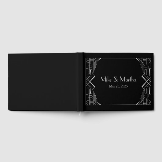 Silver Gatsby Guest Book Gästebuch (Voll)