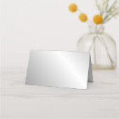 Silver Gay Wedding Grooms mit Namen und Datum Platzkarte (Rückseite)