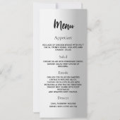 Silver Geburtstag Programm Dinner Menü Karte (Rückseite)