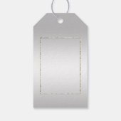 Silver Gem & Glitzer 25. Geburtstagsparty Geschenkanhänger (Rückseite)