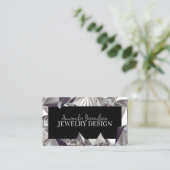 Silver Gemstone Diamond Jeweler Juwelier Design Visitenkarte (Stehend Vorderseite)