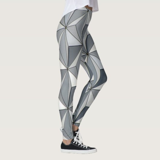 Silver Geo Design Leggings (Rechts)