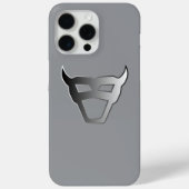 Silver Geometric Bull Chrome Look logo Case-Mate iPhone Hülle (Rückseite)