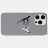 Silver Geometric Bull Chrome Look logo Case-Mate iPhone Hülle (Rückseite (Horizontal))