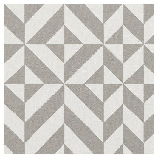 Silver Geometric Deko Cube Pattern Stoff (Nahaufnahme)