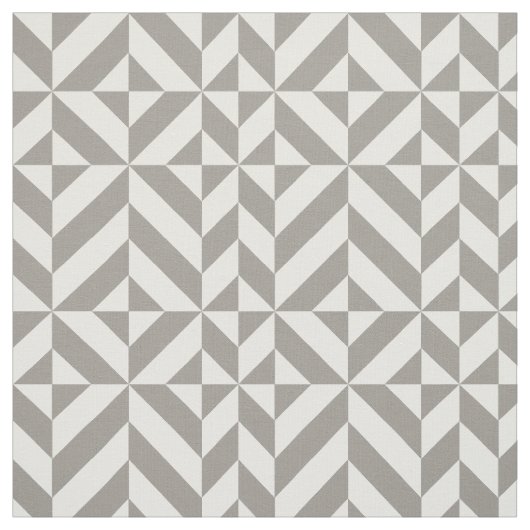 Silver Geometric Deko Cube Pattern Stoff (Muster)