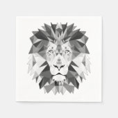 Silver Geometric Lion Serviette (Vorderseite)