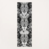 Silver Geometric Lion Yogamatte (Vorderseite)