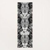 Silver Geometric Lion Yogamatte (Rückseite)