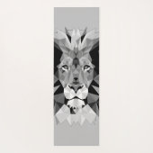 Silver Geometric Lion Yogamatte (Rückseite)