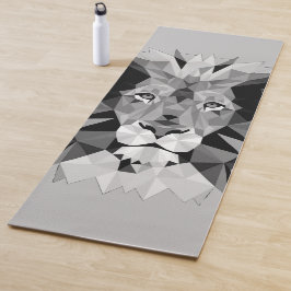 Silver Geometric Lion Yogamatte