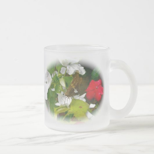 Silver Gepunktet Skipper Butterfly Mattglastasse (Rechts)