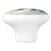 Silver Gerahmt Elephant on Abalone and Pearl Keramikknauf (Seitenansicht)