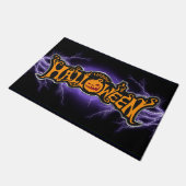 Silver Gerahmt Happy Halloween Ruby Mit Augen Pump Fußmatte (Schrägansicht)