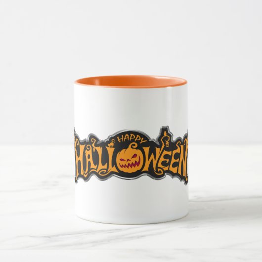 Silver Gerahmt Happy Halloween Ruby Mit Augen Pump Tasse (Zentrum)