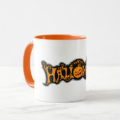 Silver Gerahmt Happy Halloween Ruby Mit Augen Pump Tasse (Vorderseite Links)