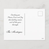 Silver Gerahmtes Foto & Crystal Snowflake Feiertagspostkarte (Rückseite)