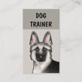 Silver German Shepherd Dog Trainer Pet Services Visitenkarte (Vorderseite)