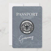 Silver Germany Passport Save the Date (Vorderseite)