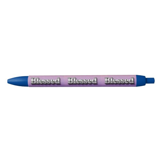 Silver gesegnet Lila Tinte Pen Kugelschreiber (Vorderseite)