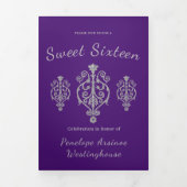 Silver Ghear Sweet 16 Party Einladung (Cover)