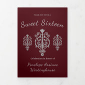 Silver Ghear Sweet 16 Party Einladung (Cover)