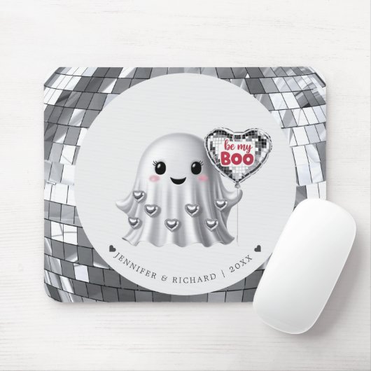 Silver Ghost Valentine mit Names Year Pattern Mousepad (Mit Mouse)